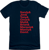 Baseball Lineup 1997 Cleveland & navy T-shirt In The Clutch